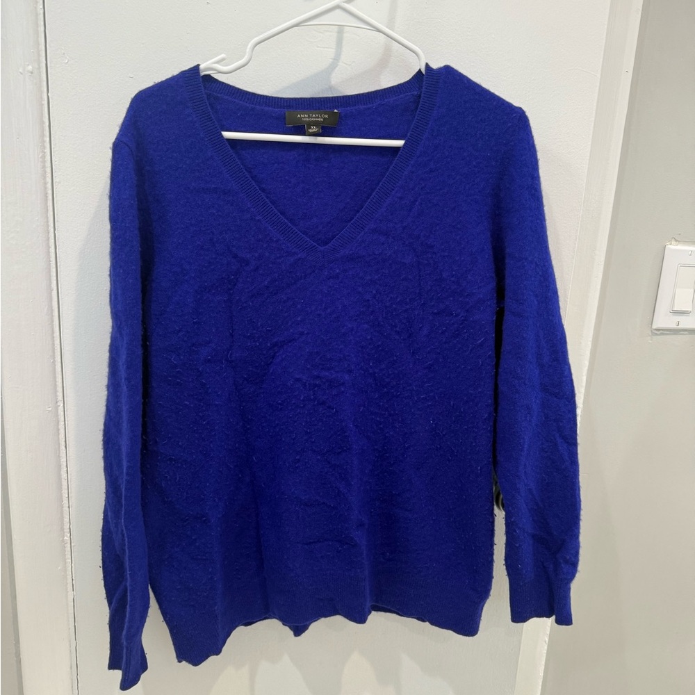 Ann Taylor Cashmere V-Neck Sweater